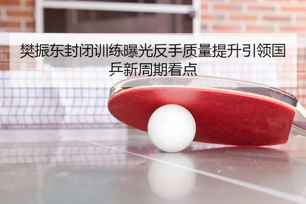 樊振东封闭训练曝光反手质量提升引领国乒新周期看点